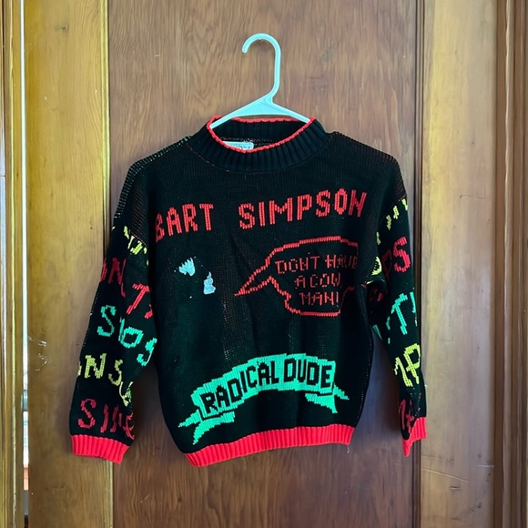 Vintage Bart Simpson Knit The Simpson Sweater - Picture 1 of 6